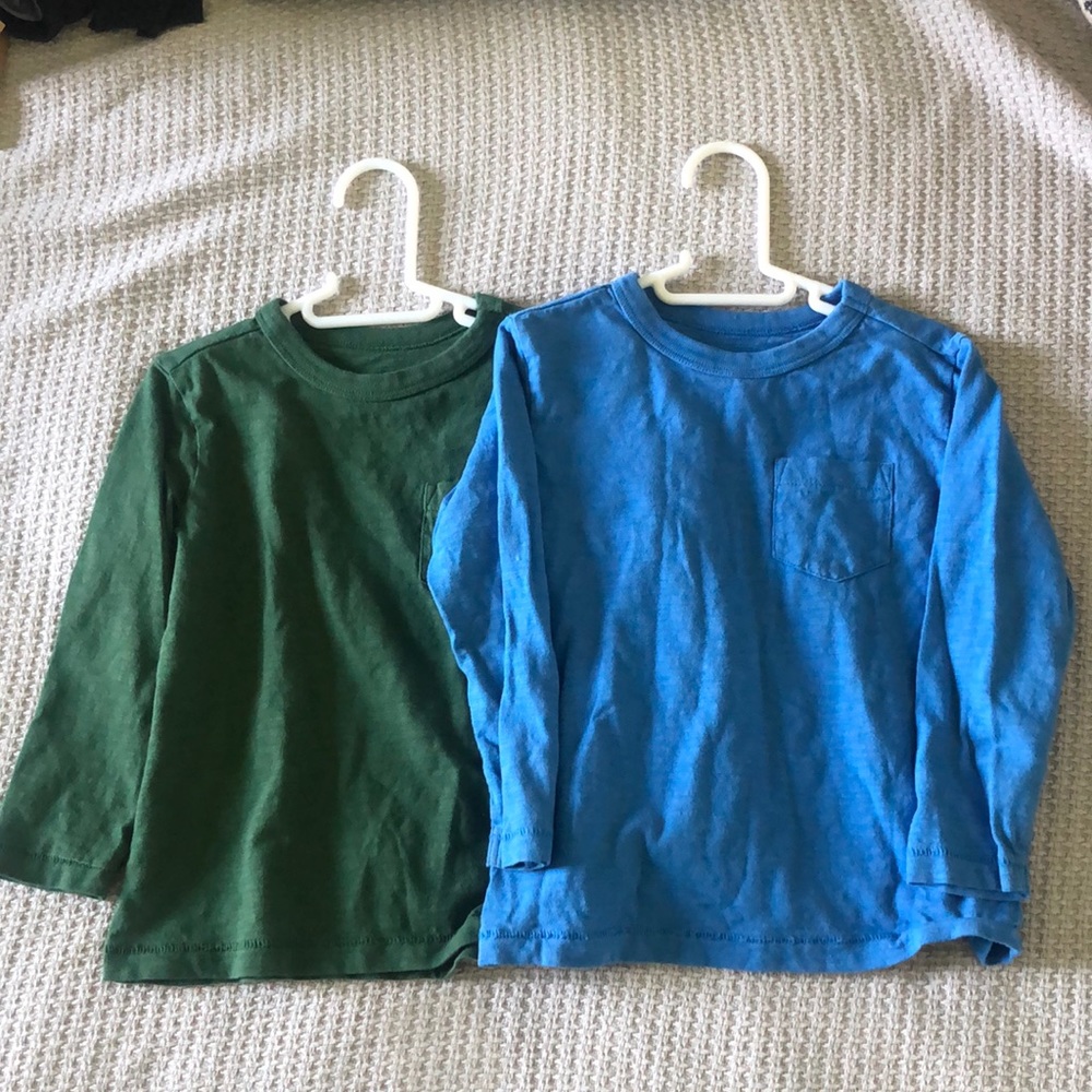 Primary Long Sleeve Slub Pocket Tee (3T set of 2)